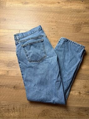 George Medium Blue Denim Button-Front Jeans